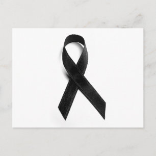 Rouw - zwart lint briefkaart
