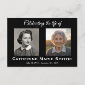 Rouwadvertentie of herdenkings dubbelbeeld (Voorkant)