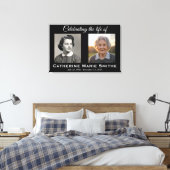 Rouwadvertentie of Herdenkings Dubbelbeeld Canvas Afdruk (Insitu (Slaapkamer))