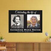 Rouwadvertentie of Herdenkings Dubbelbeeld Canvas Afdruk (Insitu (Woonkamer))