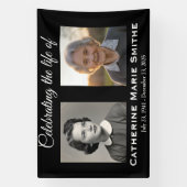 Rouwadvertentie of herdenkings dubbelbeeld spandoek (Verticaal)