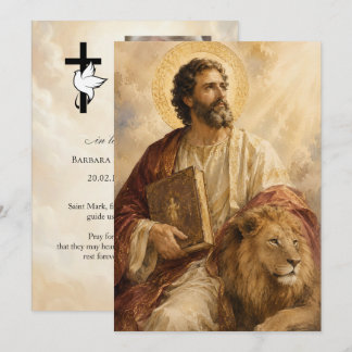 Rouwbidsgebedskaart voor Sint-Marcus 5x7 inch Kaart