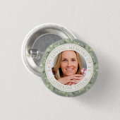Rouwbije Grafstuk Groenhout Foto Ronde Button 3,2 Cm (Voorkant /achterkant)