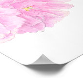 Rouwbijeenkomst ter viering van het leven roze blo poster (Hoek)