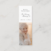 Rouwbookmark-herdenkingskaart Mini Visitekaartje (Voorkant)