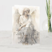 Rouwbord Angel Herdenkingsdienst Elegant Programma (Achterkant)