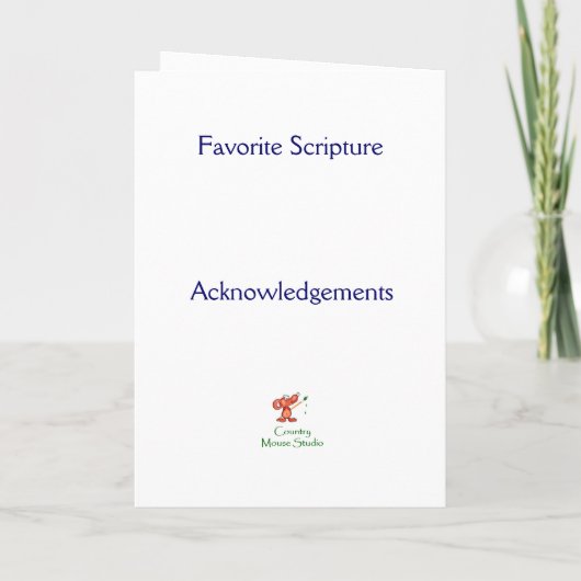 Rouwbord Engel, Schriftuur, Christelijk Programma (Achterkant)