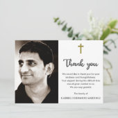 Rouwbord Foto Religieus Christelijk Kruis Bedankkaart (Staand voorkant)