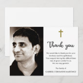 Rouwbord Foto Religieus Christelijk Kruis Bedankkaart (Voorkant / Achterkant)