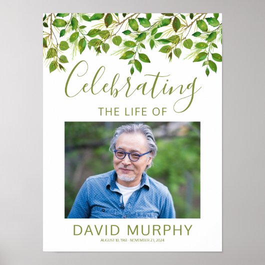 Rouwbord | Herdenking van het leven Poster (Voorkant)