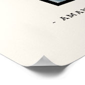 Rouwbord met bloemen ter herdenking van het leven poster (Hoek)