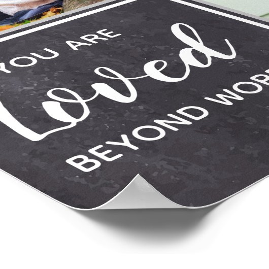 Rouwbord Met Foto Collage Aandenken Poster (Hoek)