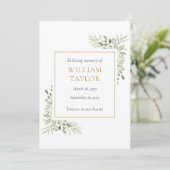 Rouwbord met groen voor rouwkaarten (Staand voorkant)