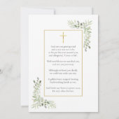 Rouwbord met groen voor rouwkaarten (Achterkant)