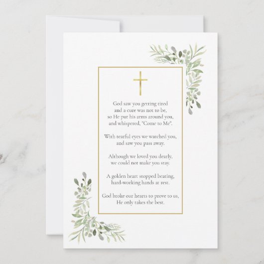 Rouwbord met groen voor rouwkaarten