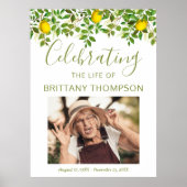 Rouwbord met Welkom | Leven Geeft Je Citroen Poster (Voorkant)