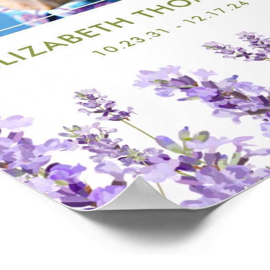 Rouwbord met welkom | Viering van het leven Poster (Hoek)