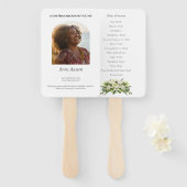 Rouwbord Programma Waier Spiritueel & Vertroostend Handwaaier (Voorkant en achterkant)