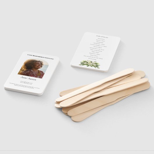 Rouwbord Programma Waier Spiritueel & Vertroostend Handwaaier (Niet-gemonteerd)