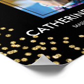 Rouwbord | Viering van het Leven Zwart Goud Poster (Hoek)