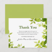 Rouwbordje Bedanken | Natuur Bedankkaart (Voorkant / Achterkant)