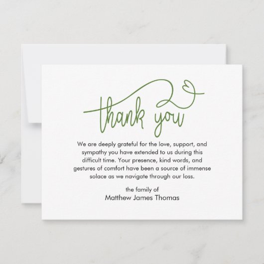 Rouwbrief Bedankt voor je condoleances (Voorkant)