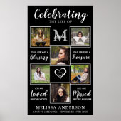 Rouwcadeau Persoonlijke Fotocollage Herdenking Poster (Voorkant)