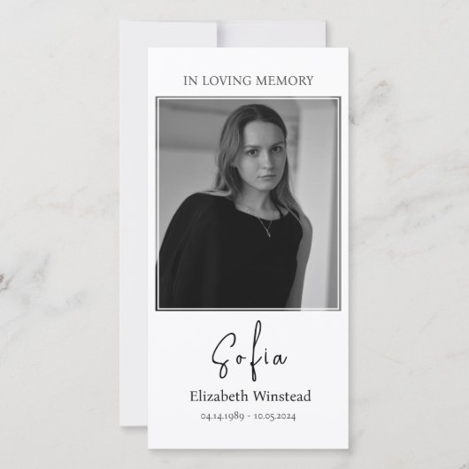 Rouwcartoen, katholieke kaart (Voorkant)