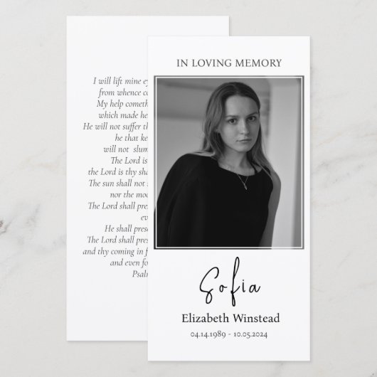 Rouwcartoen, katholieke kaart (Voorkant / Achterkant)