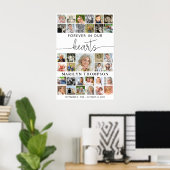 Rouwdienst 33 Foto Collage Voor altijd in onze har Poster (Thuiskantoor)