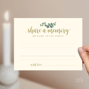 Rouwdienst, Herinnering delen, Condoleancekaart Briefkaart