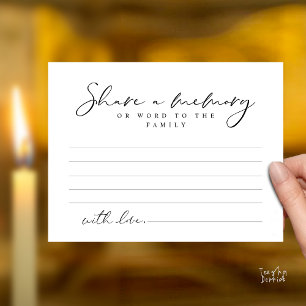 Rouwdienst, Herinnering delen, Condoleancekaart Briefkaart