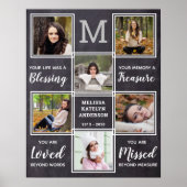 Rouwdienst In Lieve Herinnering Foto Collage Herde Poster (Voorkant)