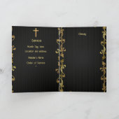 Rouwdienstprogramma Christelijk Elegant Goud Zwart Programma (Binnen)