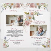 Rouwdienstprogramma met wilde bloemen | Orde van d (Voorkant / Achterkant)