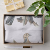 rouwduif illustratie decoupage tissuepapier (Geschenk)