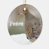 rouwduif keramisch ornament (Links)