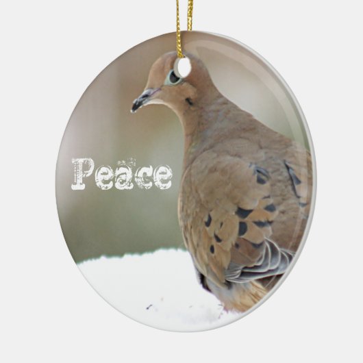 rouwduif keramisch ornament (Links)