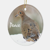 rouwduif keramisch ornament (Links)