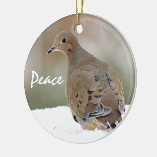 rouwduif keramisch ornament (Links)