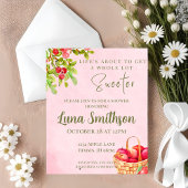 Rouwe Appelmand Shower Uitnodiging – Rode Appels