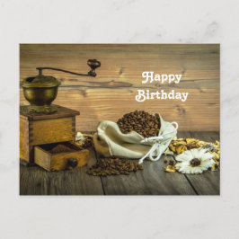 Rouwe Koffiemolen Foto Verjaardag Briefkaart