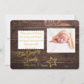 Rouwe Planken Familie Foto Feestdagenkaart (Achterkant)