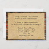 Rouwe Schuur Hout met Graffiti Hart Jubileum Kaart (Achterkant)