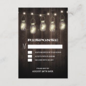 Rouwe schuur hout metson pot trouw RSVP kaarten (Voorkant)