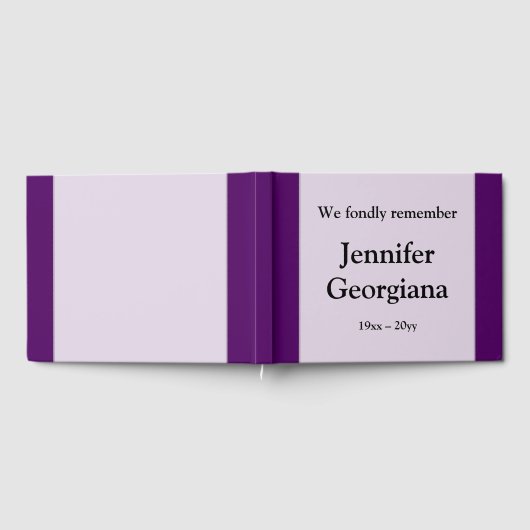 Rouwelijk en respectabel begrafenisgastenboek gastenboek (Volledig)