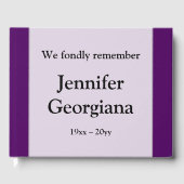 Rouwelijk en respectabel begrafenisgastenboek gastenboek (Voorkant)