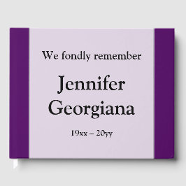 Rouwelijk en respectabel begrafenisgastenboek gastenboek