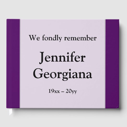 Rouwelijk en respectabel begrafenisgastenboek gastenboek (Voorkant)