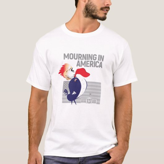 rouwen in Amerika T-shirt voor mannen (Voorkant)